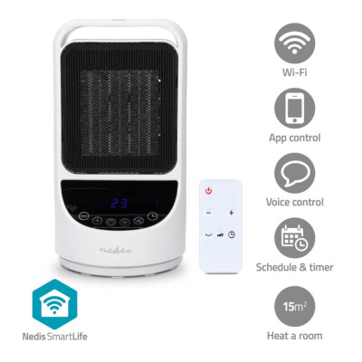 SmartLife Energiesparender Keramik-PTC-Heizlüfter Wi-Fi 1500 Watt Android  / IOS