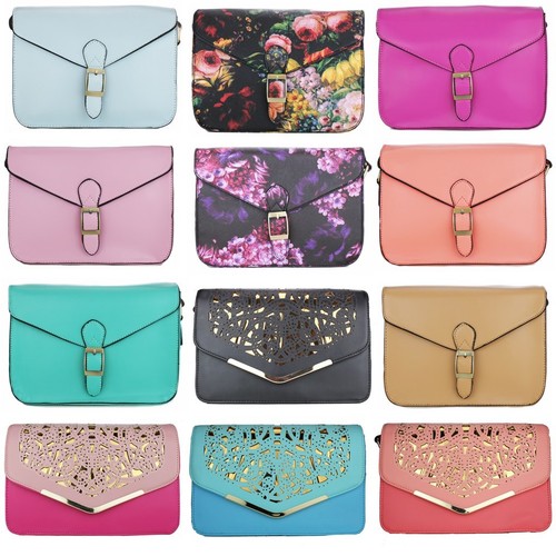 LADIES DESIGNER WOMENS SATCHEL SHOULDER BAG CROSS BODY FLOWER MESSENGER HANDBAG