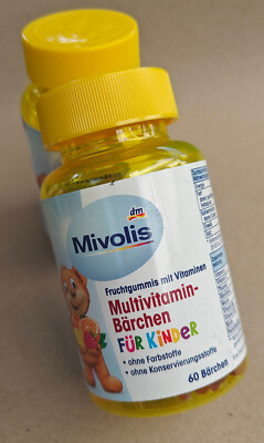 Mivolis Multivitamin-Bärchen für Kinder Fruchtgummis, 60 St., 120 g, neu&ovp