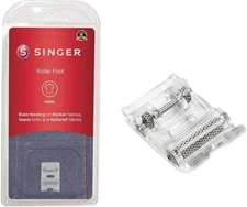 Roller Snap-On Presser Foot, Ideal for Thick Fabrics, Heavy Knits, Leather