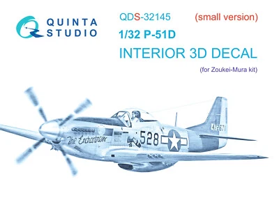FÜNFTES STUDIO Quinta Studio 1/32 P-51D Mustang 3D-gedruckter Innenraum (Zoukei-Mura SWS)...