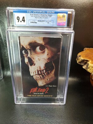 Evil Dead 2: Dead by Dawn (VHS, 1998) Anchor Bay Ent., CGC Graded (9.4-A)