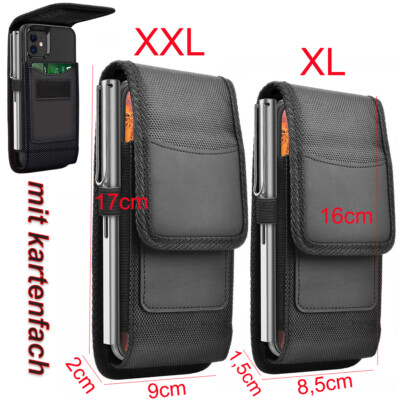 Handy Schutz Hülle Smartphone Gürtel Universal Tasche Kartenfach Vertikal XL XXL