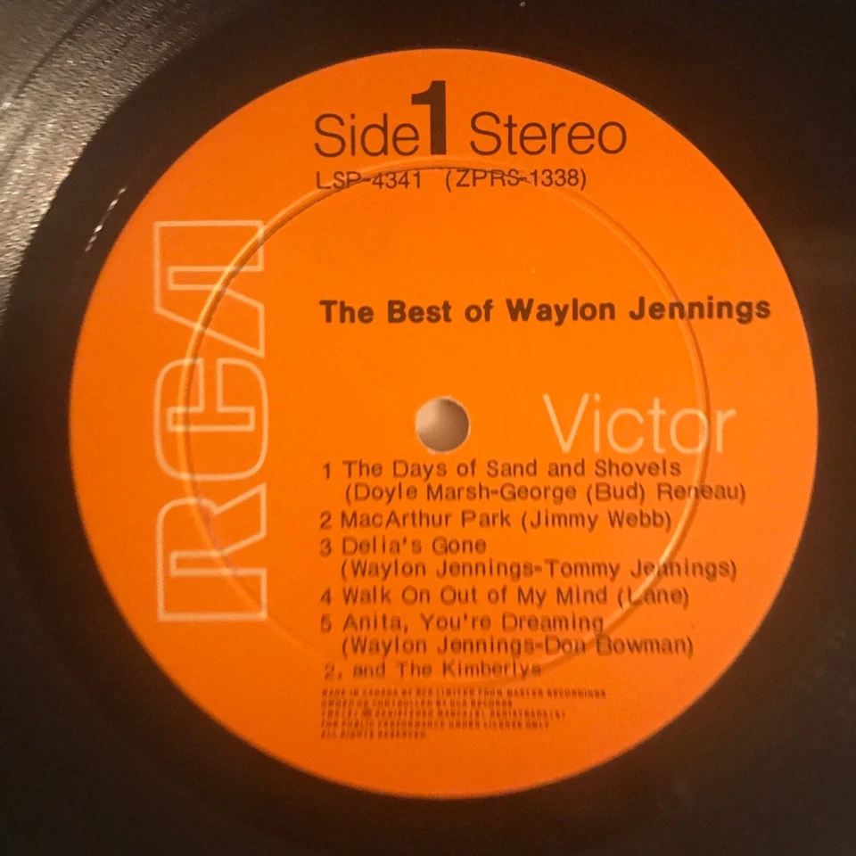 The Best Of Waylon Jennings Vinyl LP RCA 1970 Country Compilation Greatest Hits - Image 4 of 4