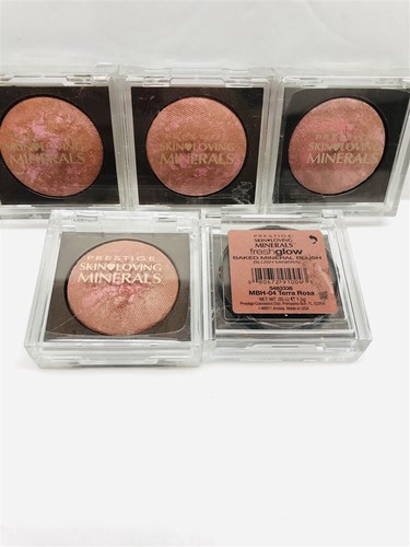 Lot of 5 Prestige Skin Minerals Freshglow Baked Mineral Blush MBH-04 Terra Rosa - Picture 3 of 3