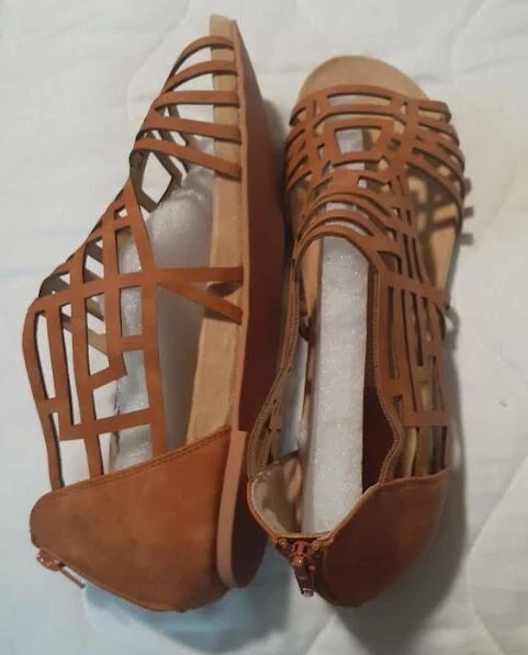 Nueva sandalia Bellini para mujer Nazaret imitación cuero, talla 13W, color: nobuck tostado Foto 3 de 4