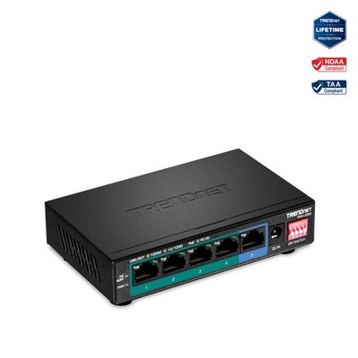 TRENDnet TPE-LG50 5-Port Gigabit Long Range PoE+ Switch