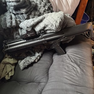 Tokyo Marui Keltec KSG Gas Power Multi-Shot Airsoft Shotgun with shells