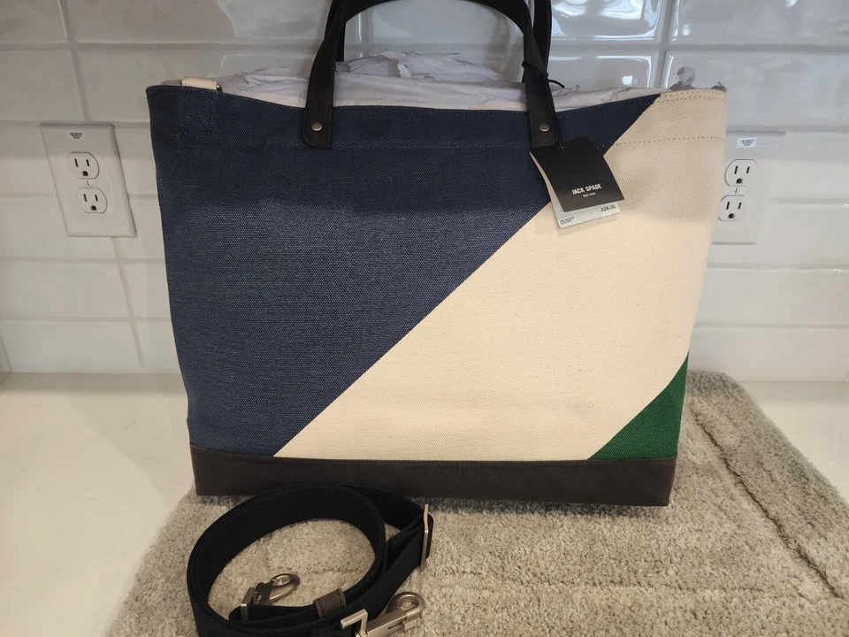 Bolso Mensajero Jack Spade RARO NUEVO CON ETIQUETAS Carbón Sumergido Industrial Lona Bolso Mensajero Foto 2 de 4