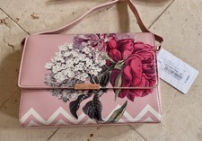NEW TED BAKER 149 Palace Gardens Pink Floral Flap Bag Crossbody