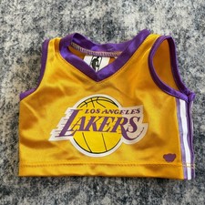 Build A Bear NBA Los Angeles Lakers Jersey OS Yellow Plush Accessory Basketball
