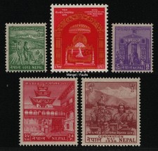 Nepal 1956 - Mi No 92-96 ** - MNH - Coronation - Defects / Faults