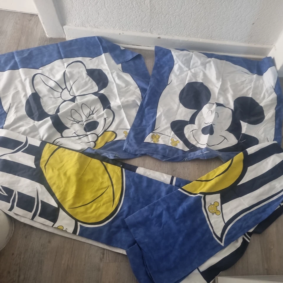 Bettwäsche 135x200 4-tlg Disney Mickey und Minnie Maus - Bild 1 von 3