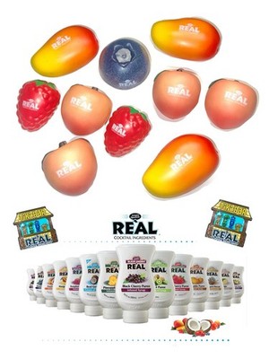 NWOT Limited Edition  Real Infused Exotics  Fruit Squeeze Stress Ball Set Of 10