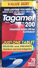Tagamet HB 200 mg Cimetidine Acid Reducer Heartburn Relief 70 Tablets New 5/26
