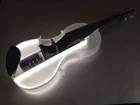 Size 3/4 MAKOWSKI VILUX acrylic/composite LED electric violin,HANDMADE in Poland
