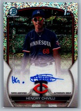 2023 Bowman Chrome #CPA-HC Hendry Chivilli  Autographs Speckle Refractor /299