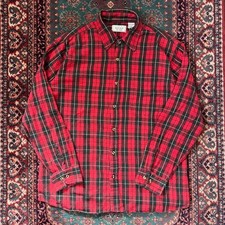 The Men's Store at Sears Vintage Red Plaid Flannel Shirt Size L AVG