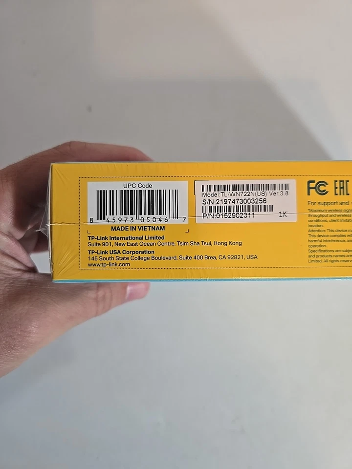 Sealed! TPLink TL-WN722N 150Mbps High Gain Wireless USB Adapter - Brand New - Image 4 of 4