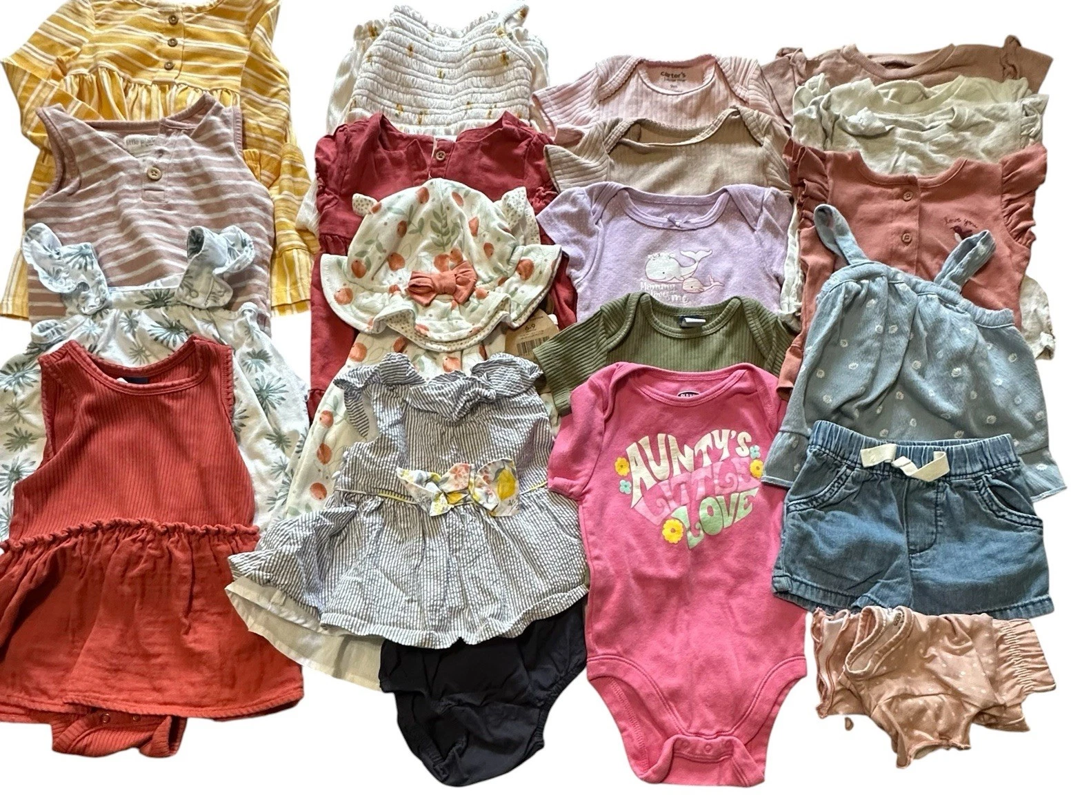 Infant Girls Clothing Lot of 20 (1 New) Size 6-9-12 Month Carter’s ON and Others