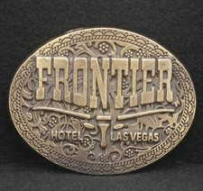 WB03104 NOS VINTAGE 1970s FRONTIER HOTEL CASINO LAS VEGAS BUCKLE