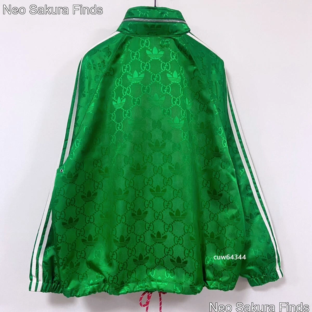 Giacca mezza zip Gucci x Adidas Monogram Trefoil Anorak uomo L XL nuova con etichette