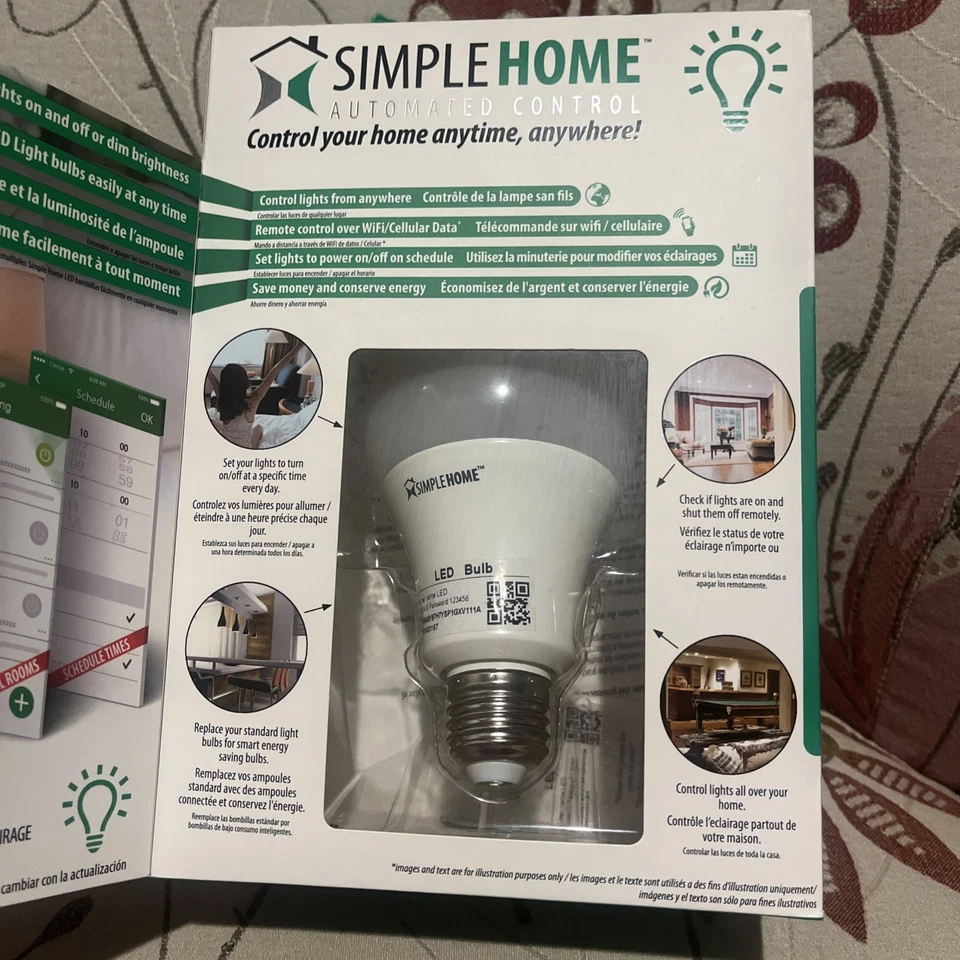 Simple home - Dimmable White Ambiance LED Wi-Fi  Smart Bulb - Single - Sealed - Image 2 of 4