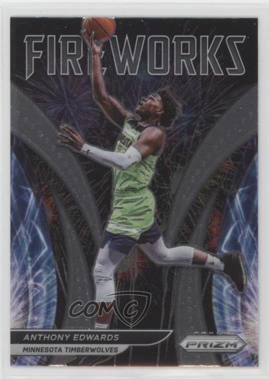 2021-22 Panini Prizm Fireworks Anthony Edwards #23 1j45