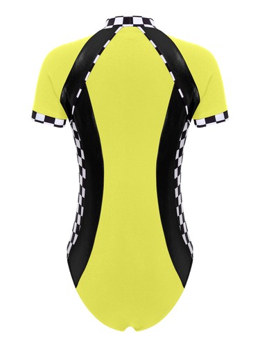 Womens One Piece Bodycon Jumpsuit Racing Suit Leotard Pool Party Bodysuit Bar - Picture 46 of 84