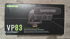 Shure VP83 LensHopper Camera-Mount Condenser Wired Microphone New Open Box