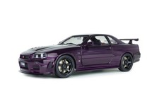 SOLIDO 1:18 Nissan Skyline GT-R R34 Z-Tune 1999 Purple Diecast