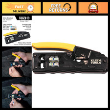 Compact Ratcheting Data Cable Crimper Wire Stripper/Cutter for CAT6, CAT5, CAT