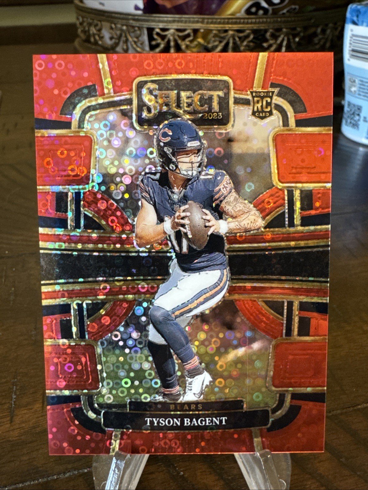 Tyson Bagent 2023 Panini Select Football Concourse Red Disco Prizm!🔥27/49🔥RC