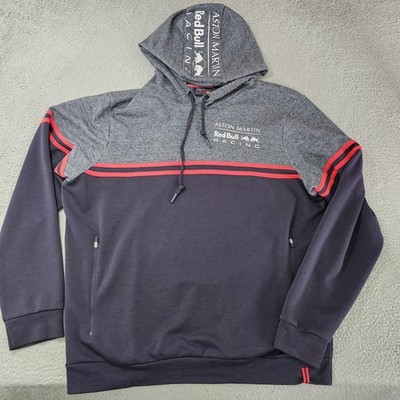 Aston Martin Red Bull Racing Hoodie Mens XL Pullover Zip Pocket F1