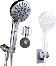 Handheld Shower Head, On/off Switch,Built-In Power Spray,7-Setting High Pressure