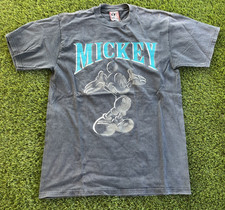 Vintage Disney Designs Mickey Mouse Shirt Blue Disneyland Tee Size Large USA
