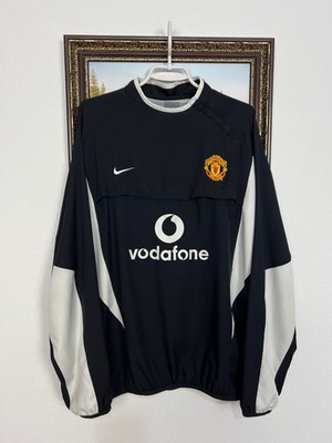 Vintage Nike Manchester United Football Jacket Soccer Black Track