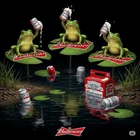 Budweiser Bud Light Beer Advertising Metal  Sign 8x12in Vintage FROGS 4