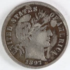 Dark F 1897 Barber Dime
