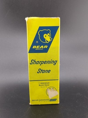 Bear Brand UPB 6 Sharpening / Bench Stone 6''x2''x3/4'' - Coarse & Fine Grit + Box 