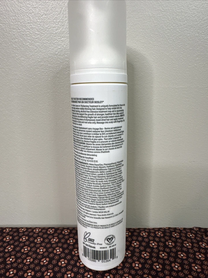 Tratamiento espesante Bosley Bos Revive ~ SEGURO PARA EL CABELLO 6,8 oz NUEVO Foto 3 de 4
