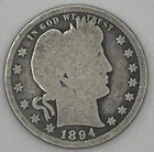 1894-O Barber / Liberty Head Quarter – 25 Cents (Silver)