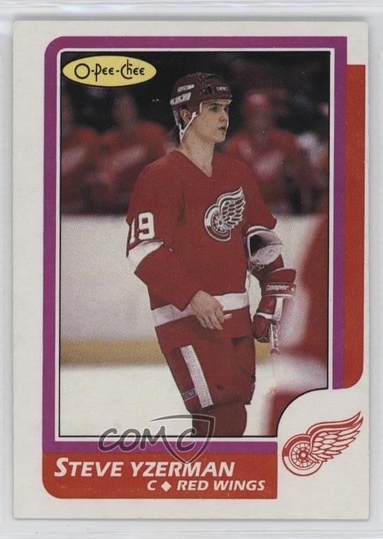 1986-87 O-Pee-Chee Steve Yzerman #11 HOF 03xg