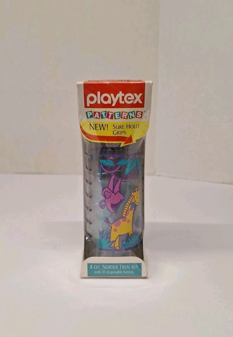 Vintage 90's Playtex Nurser Kit Drop In Baby Bottle Patterns Giraffe Monkey
Opens in a new window or