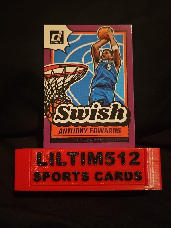 2024-25 Panini Donruss - Swish Anthony Edwards #18 Press Proof Purple