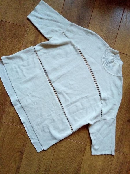 Women French Connection Sweater White Cotton 38 / #8KXR