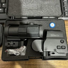 558 Red Green Dot Holographic Reflex Airsoft Sight + G33/G45 3X/4X Magnifier