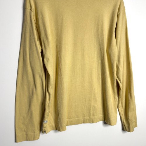KNICKERBOCKER New York City Mens Long Sleeve T-Shirt Butter Yellow size Medium - Picture 6 of 7