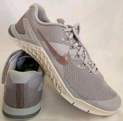 Nike Metcon 4 Gray Plum Crossfit Athletic Shoes Training Sneakers Women Size 9 