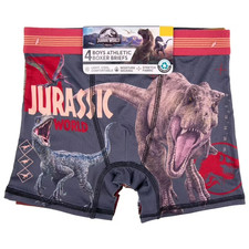 Jurassic Boys 4 Pack Athletic Boxer Brief Grey Pack Size M 6 Red Pack